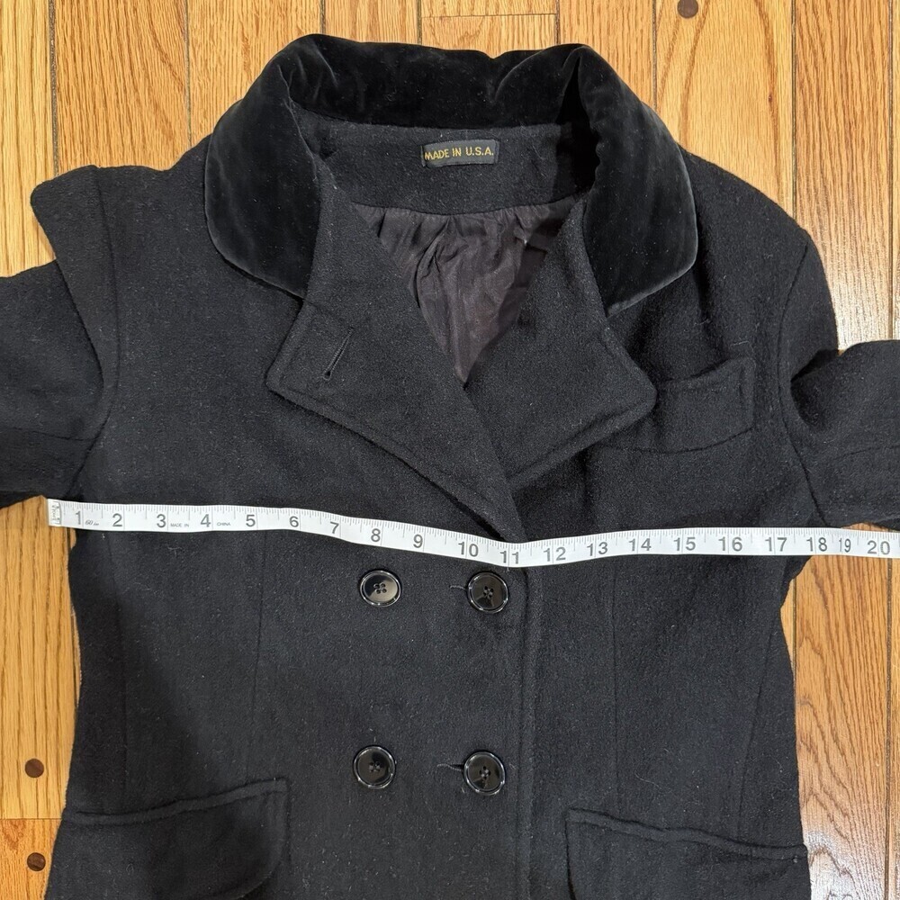 Vintage M.G. Kinsler The Great American Coat Wool Blend Black Long Coat USA Made - Picture 8 of 10